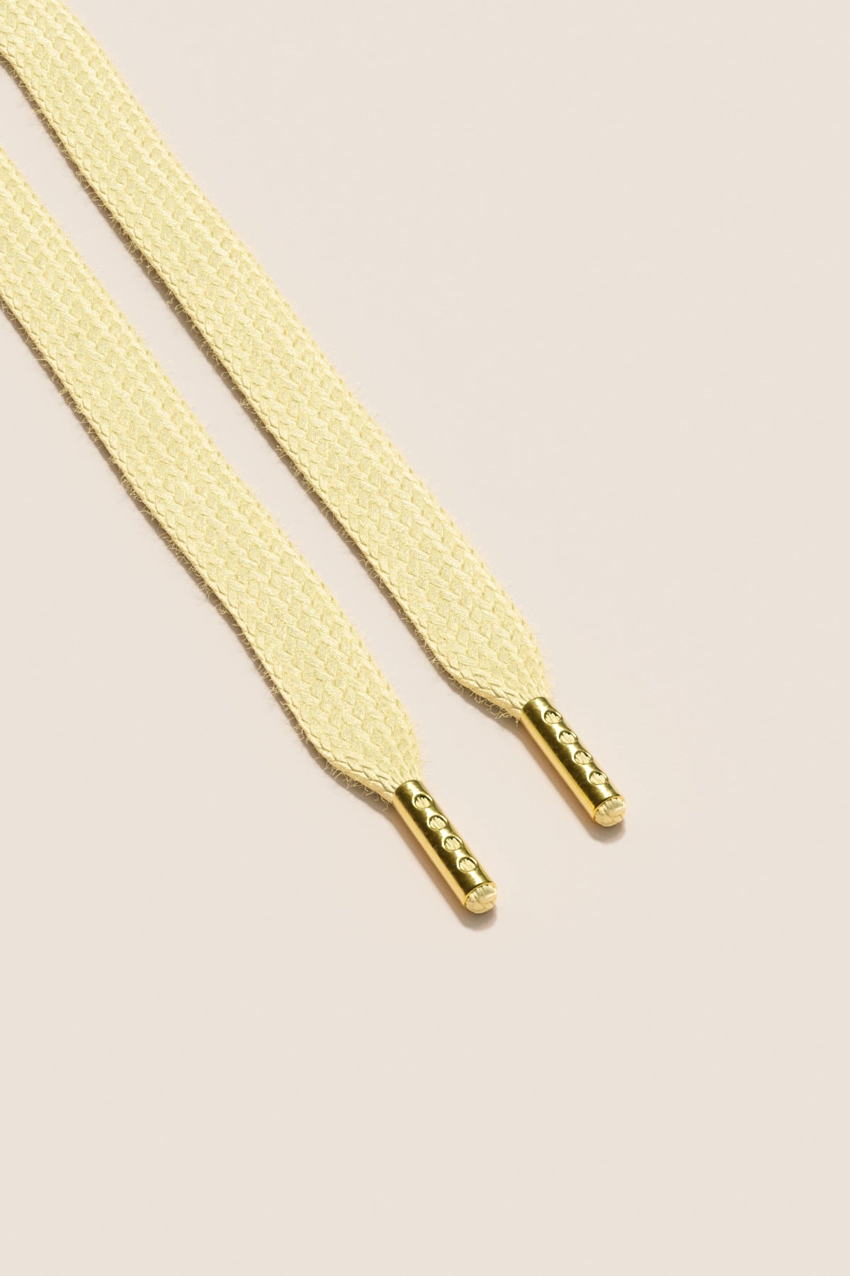 Senkels Chardonnay Sneaker Shoelaces with Gold Aglets