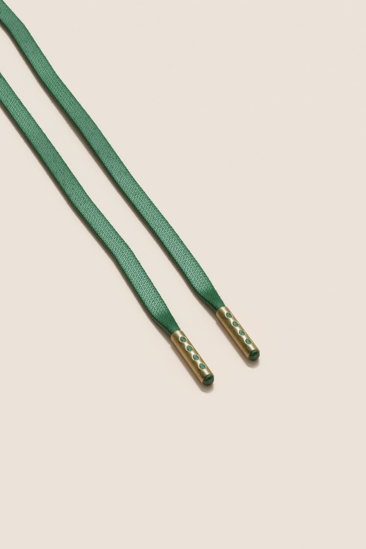 Senkels Hunter Green 3mm Flat Waxed Shoelaces with Brass Aglets