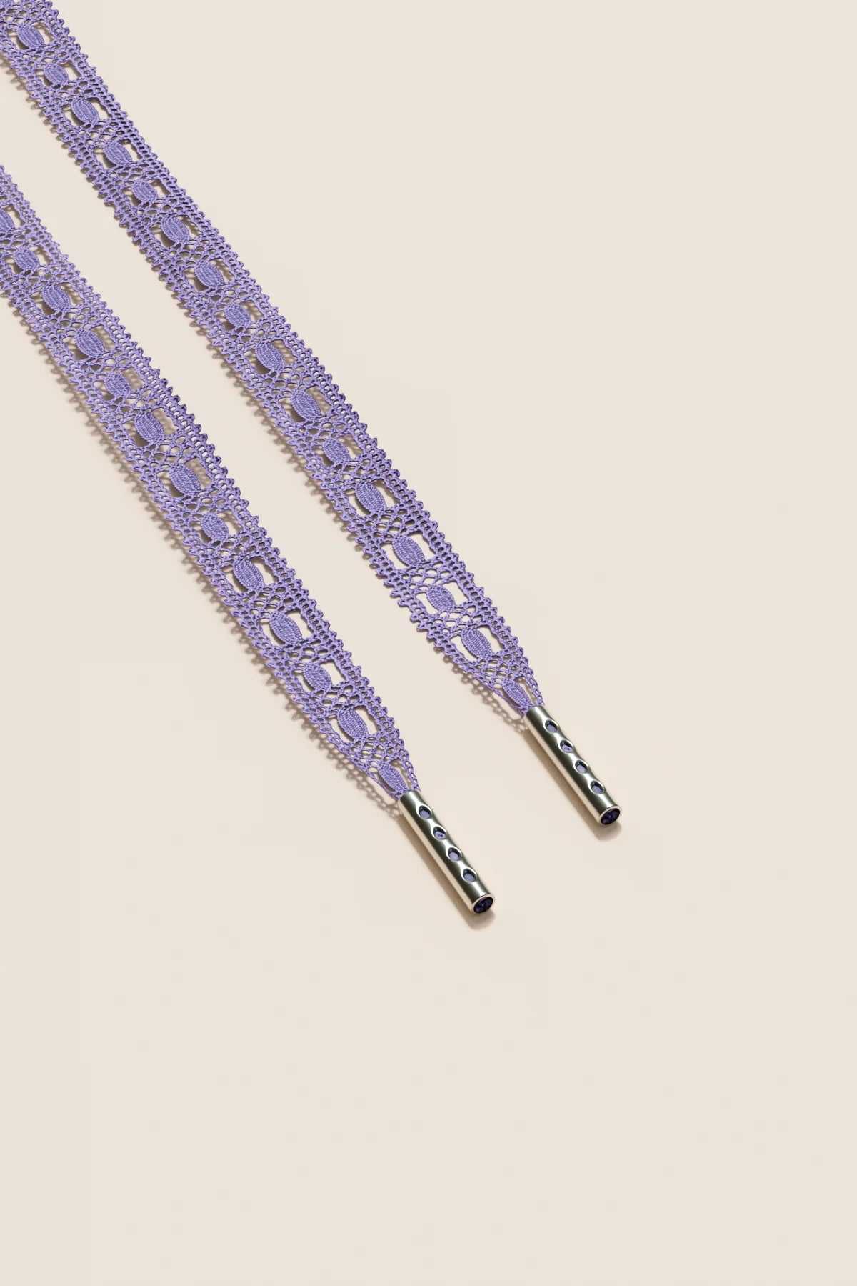 Senkels Purple Crochet Shoelaces with Nickel Aglets