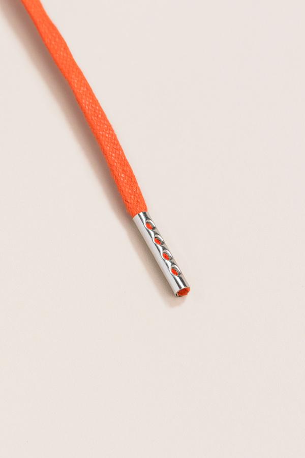 Orange - 3mm Flat Waxed Shoelaces