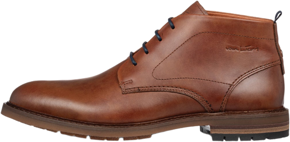 Find the right lacci for Vanlier Cognac gladleren Dino Boot at Senkels