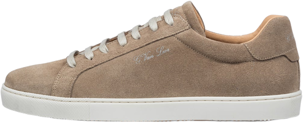 Find the right lacci for Vanlier Zand beige suède Napoli sneaker at Senkels