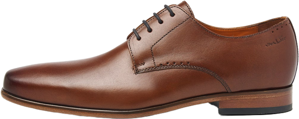Find the right lacci for Vanlier Cognac gladleren Hercules veterschoen at Senkels