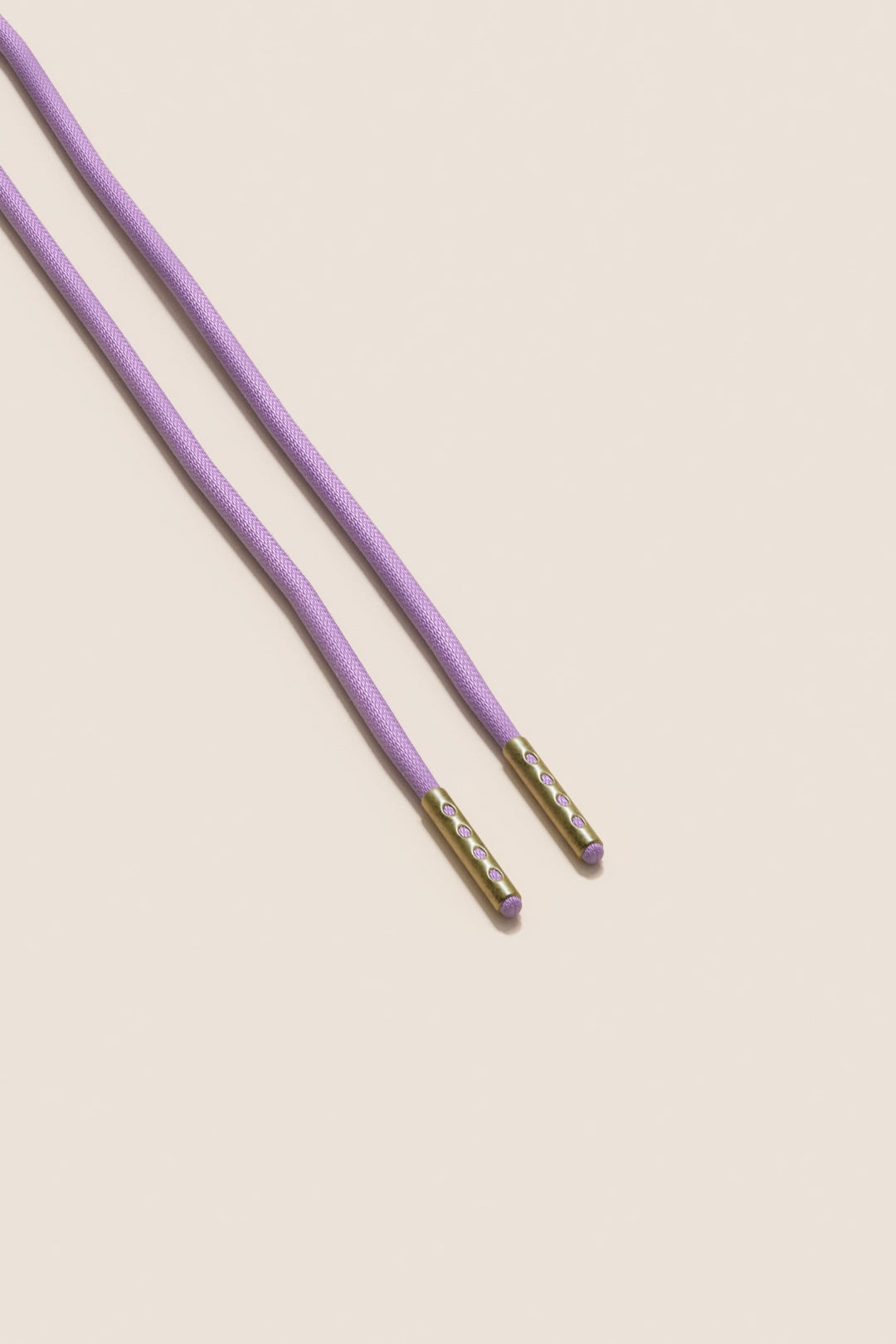Senkels Lilac 2.5mm Round Waxed Shoelaces with Brass Aglets