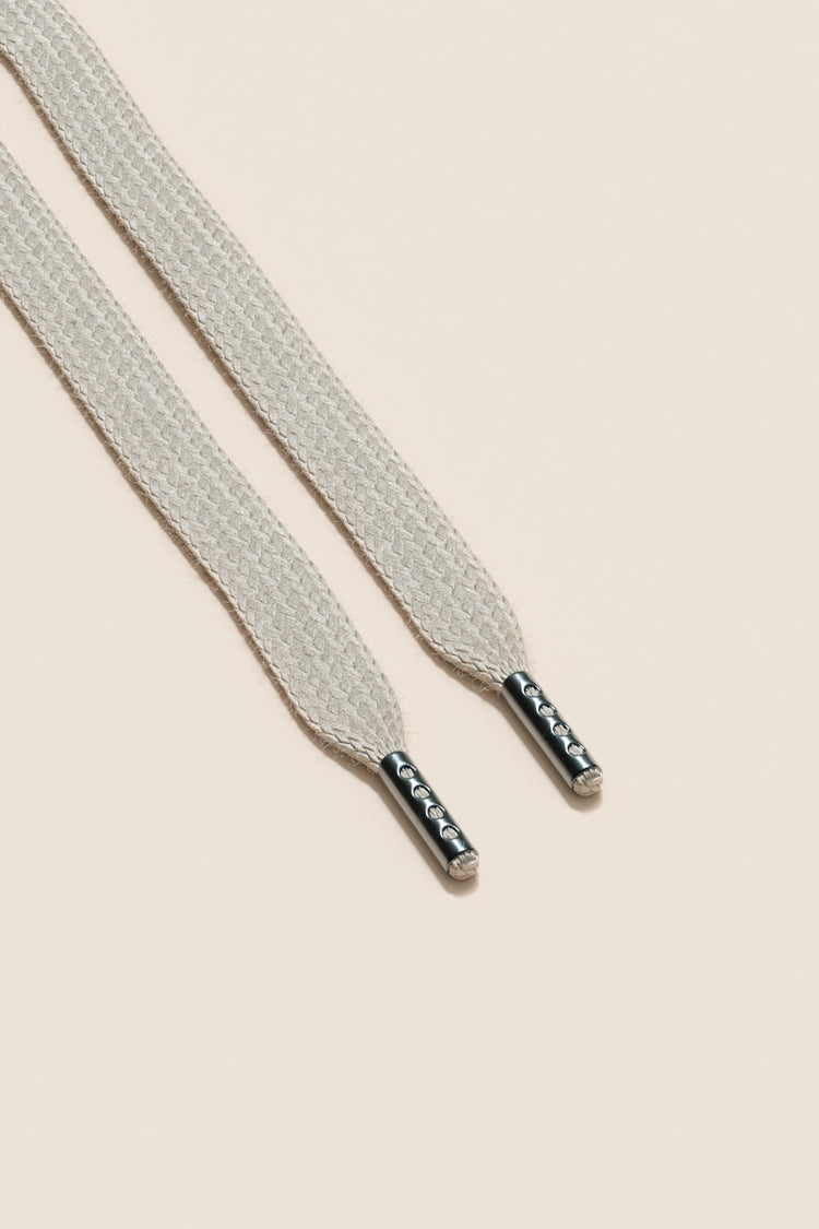 Senkels Nickel Grey Sneaker Shoelaces with Black Nickel Aglets