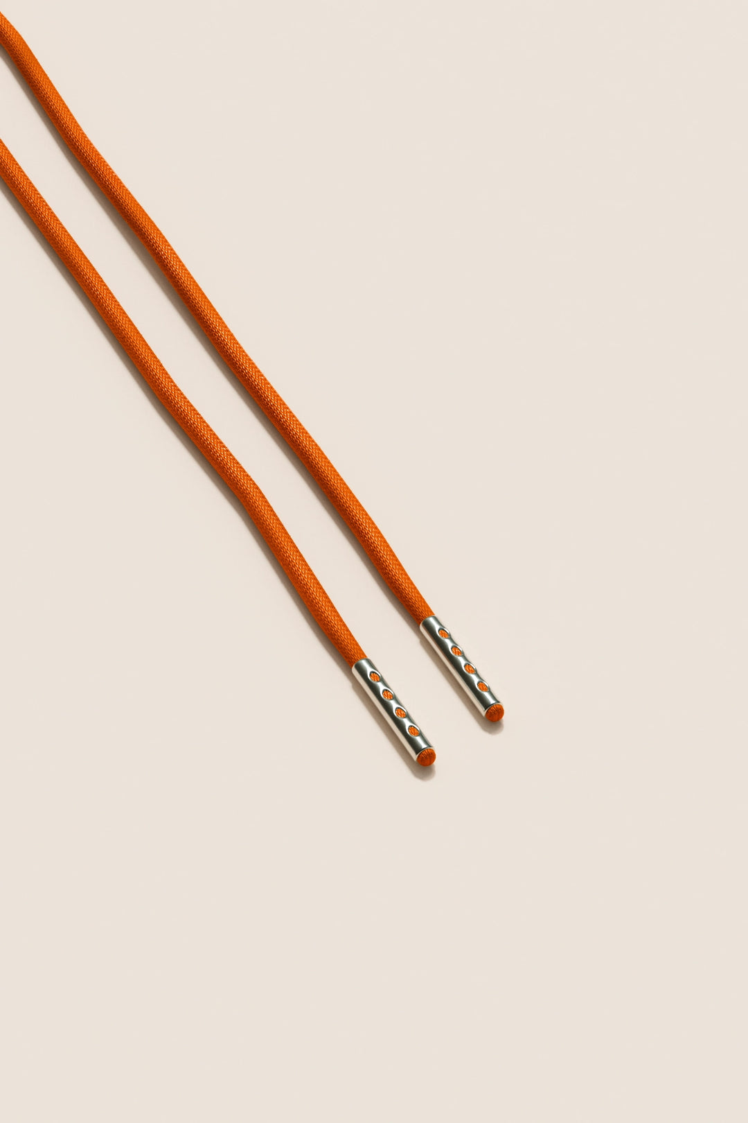 Senkels Orange 2.5mm Round Waxed Shoelaces with Nickel Aglets