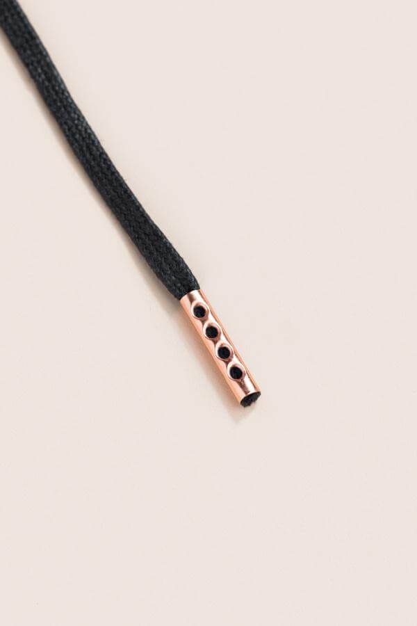 Black - 3mm Flat Waxed Shoelaces