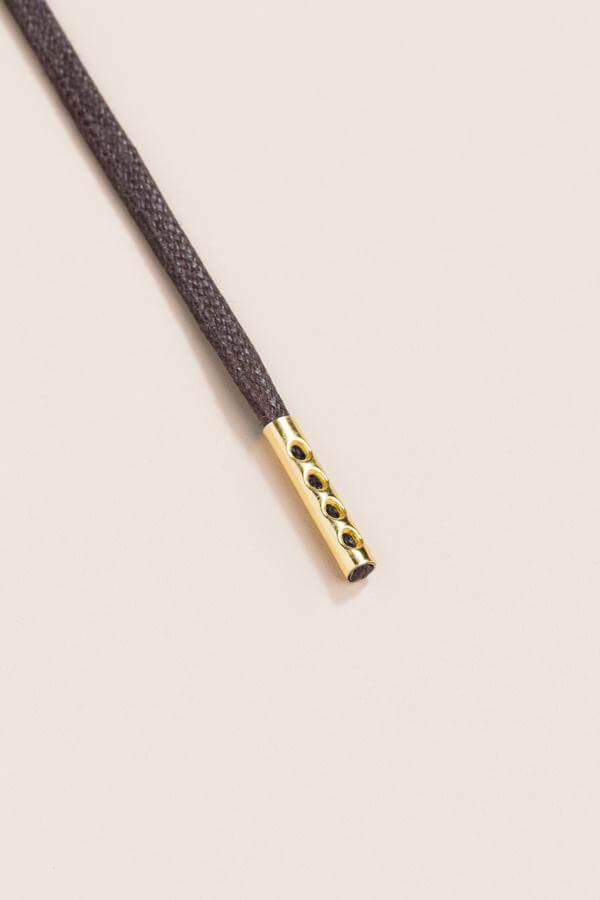 Dark Brown - 3mm Flat Waxed Shoelaces