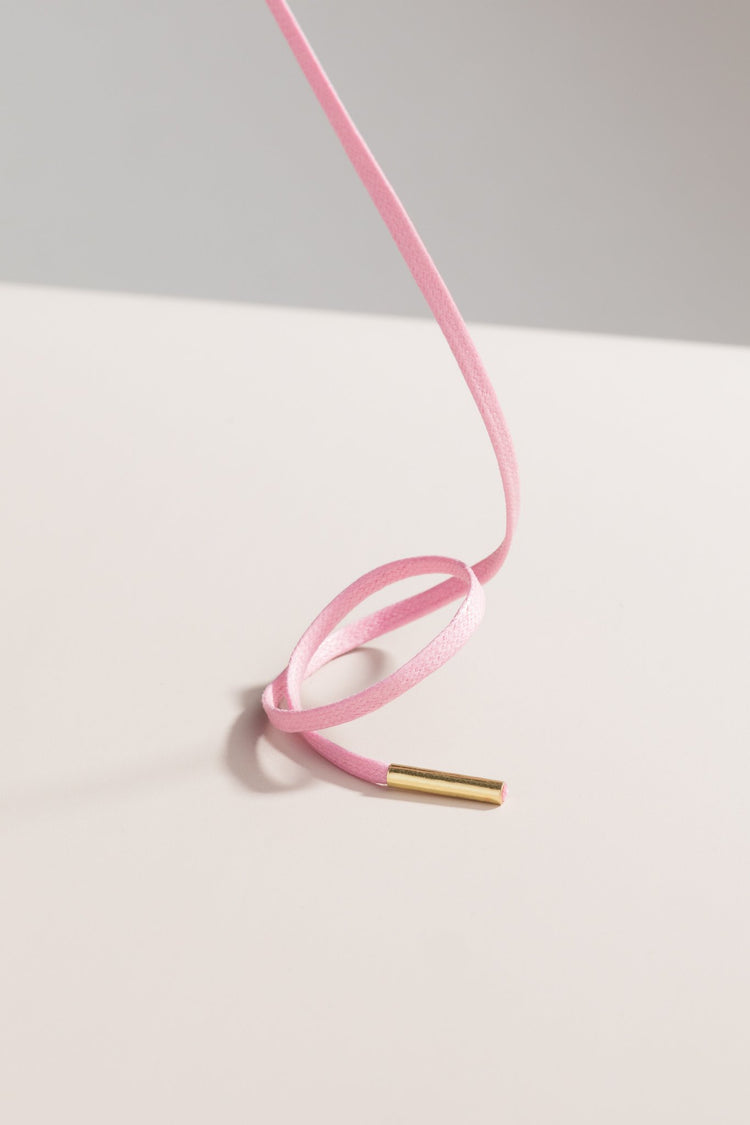 Pastel Pink - 3mm Flat Waxed Shoelaces