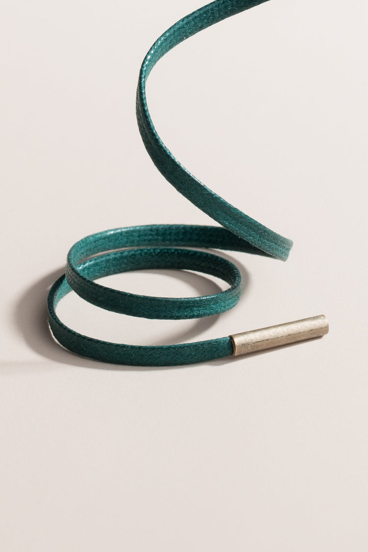 Pine Green - 3mm Flat Waxed Shoelaces