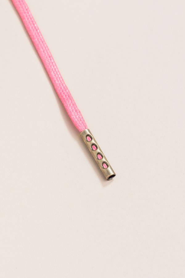 Pink - 3mm Flat Waxed Shoelaces