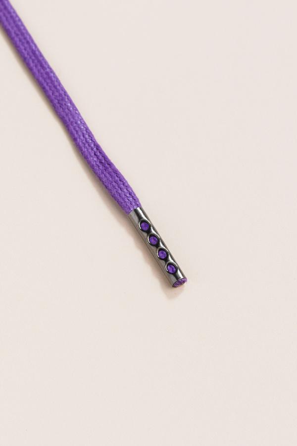 Purple - 3mm Flat Waxed Shoelaces