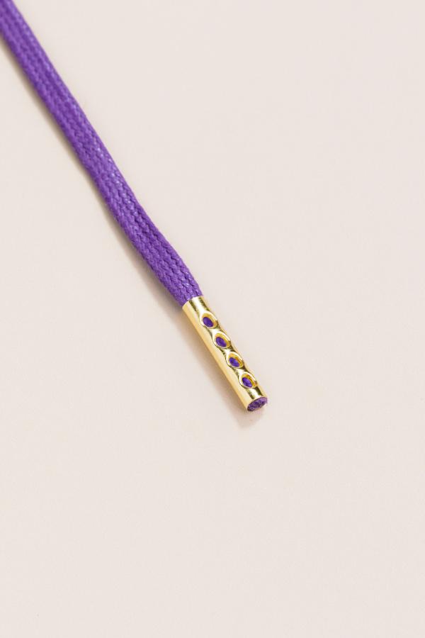 Purple - 3mm Flat Waxed Shoelaces